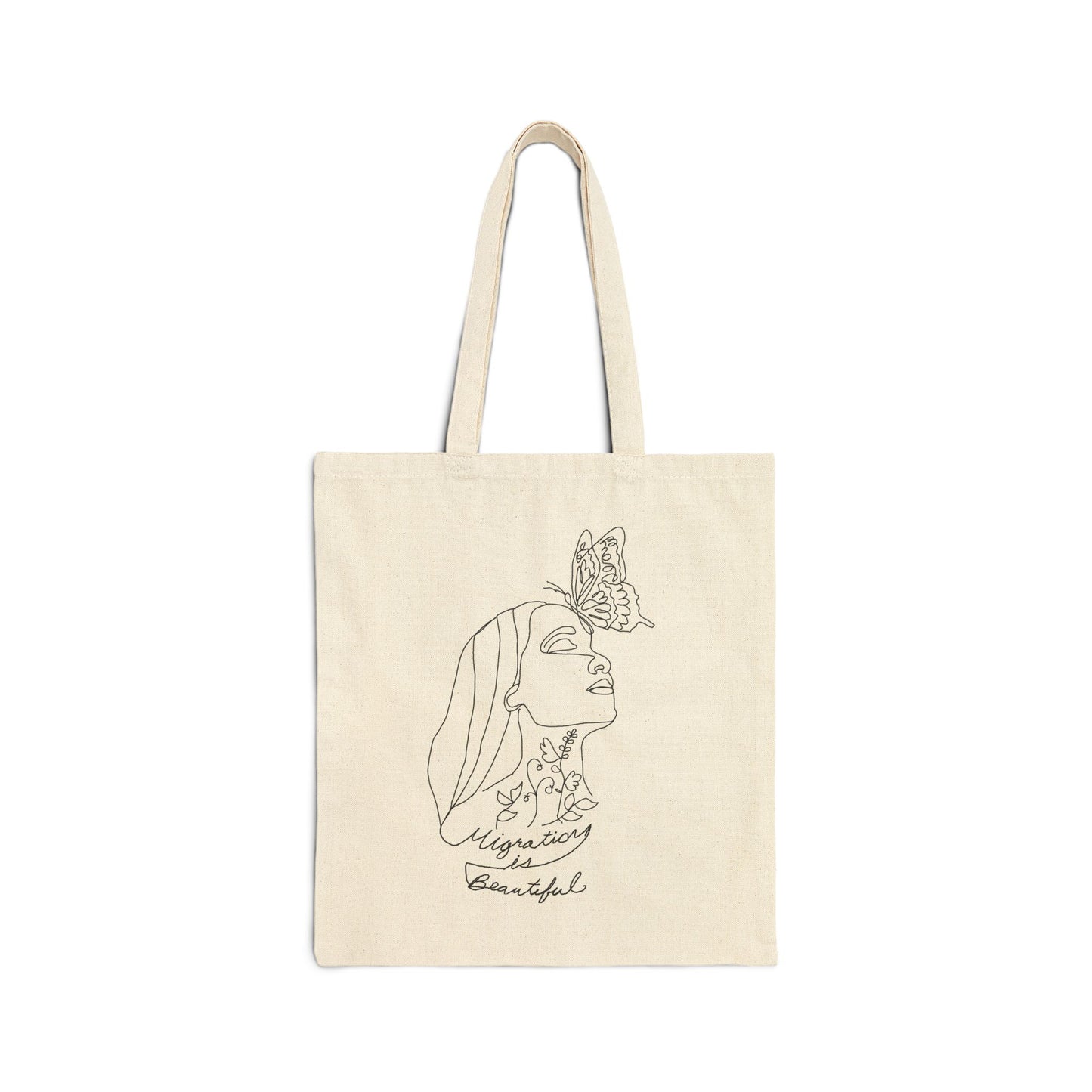 Artistic Cotton Canvas Tote Bag -double sides