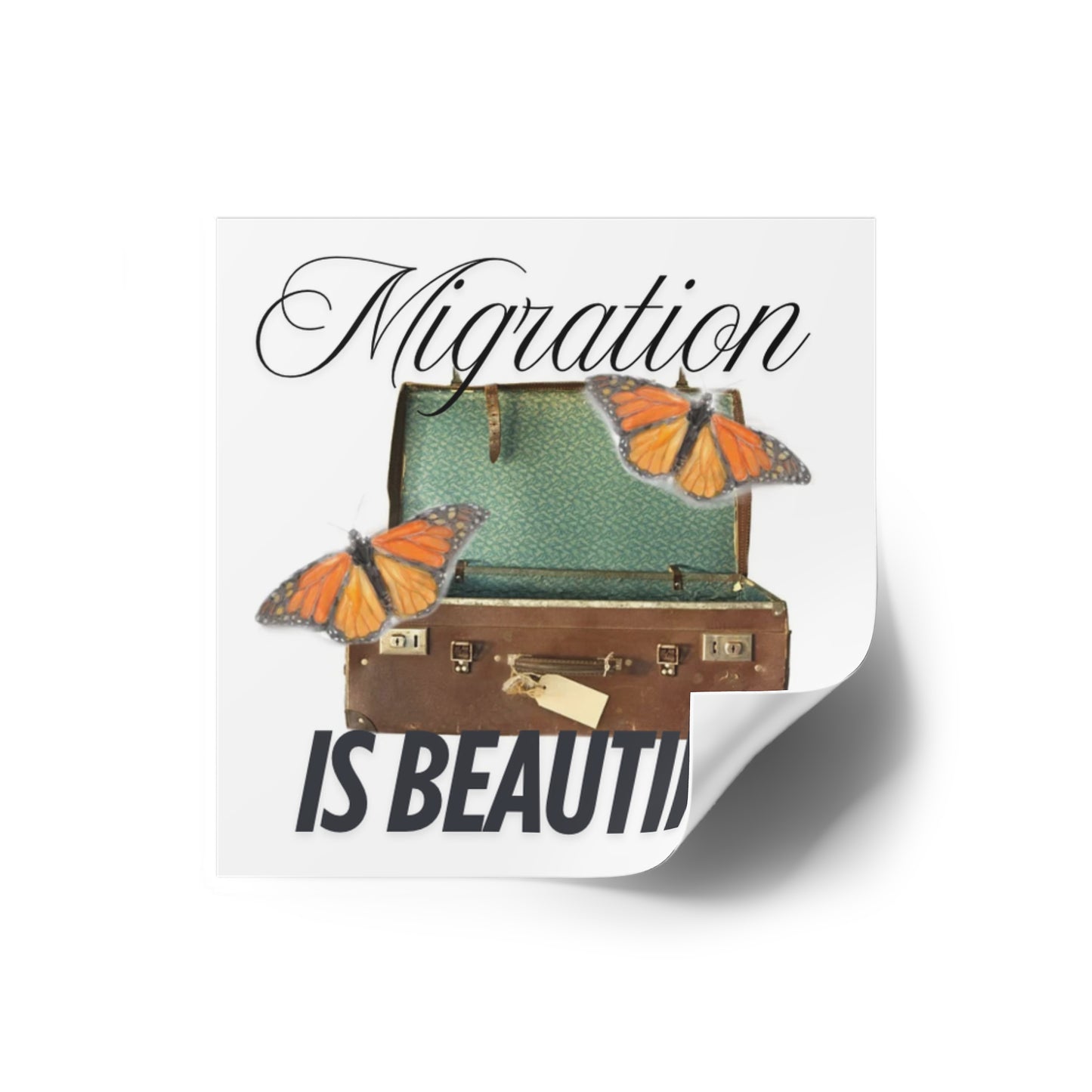 Beautiful Migration Stickers, Nature Decor, Inspirational Art, Butterfly Design, Indoor/Outdoor Use