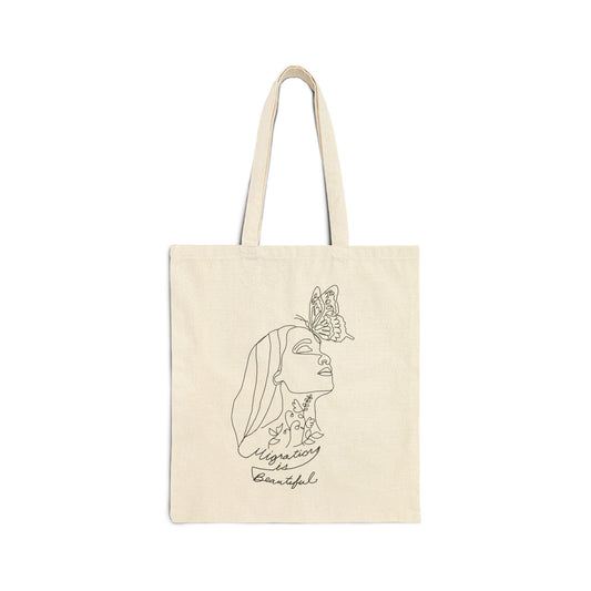 Artistic Cotton Canvas Tote Bag -double sides