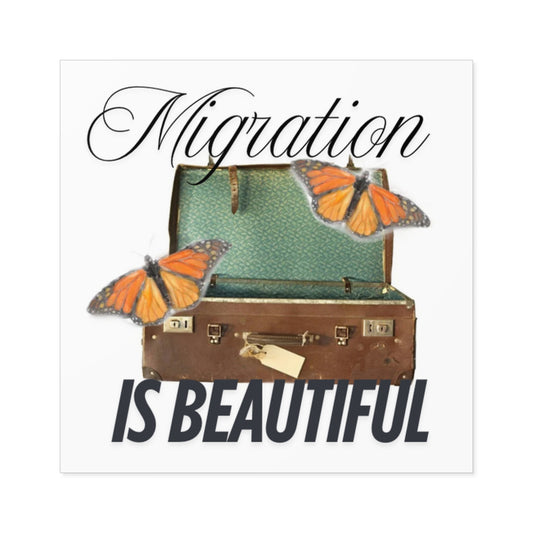 Beautiful Migration Stickers, Nature Decor, Inspirational Art, Butterfly Design, Indoor/Outdoor Use