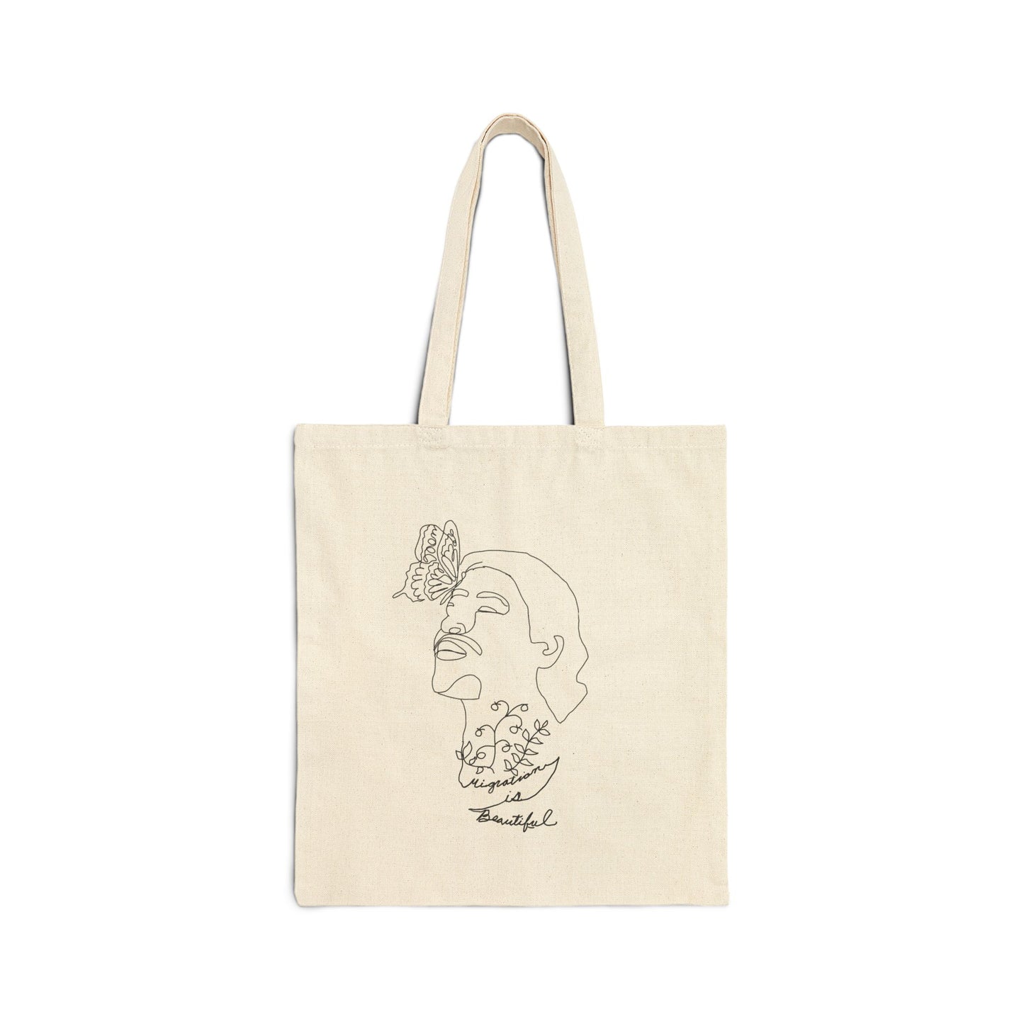 Artistic Cotton Canvas Tote Bag -double sides
